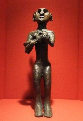 Ankara museum of Anatolian civilisation. Breast feeding bronze figurine from bronze age