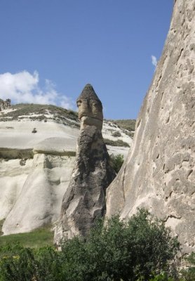 Cappadocia, grumpy man eroded rock