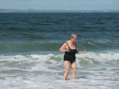 Nan emerges from the waves