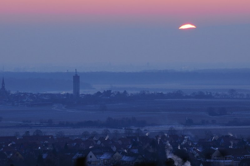 Lever du soleil sur la plaine dAlsace