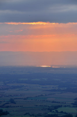 lever de soleil sur la plaine d'Alsace