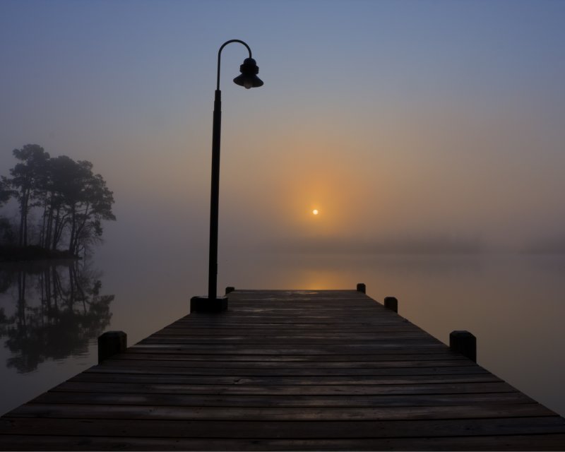 foggy dock