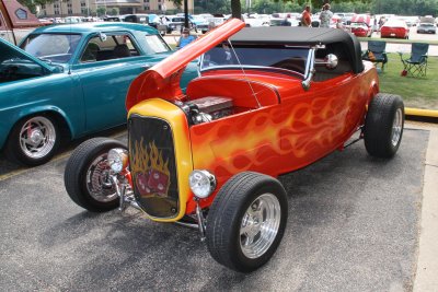 Orange Roadster w/flames