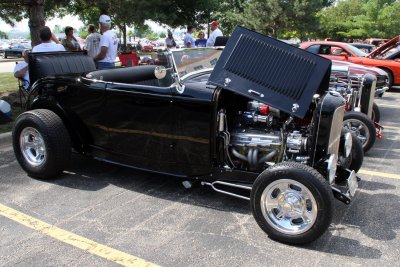 Black Roadster with rumble seat