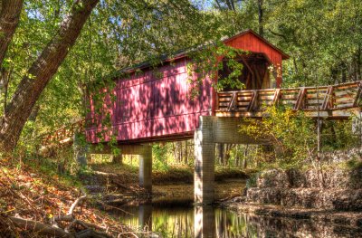 Sugar Creek Coverd Bridge Glenarm Illinois [Enhanced]
