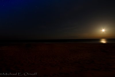 Super Moon Rises at Sandbridge on March 19, 2011