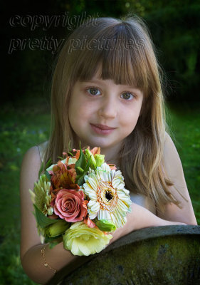 young bridesmaid and her bouquet