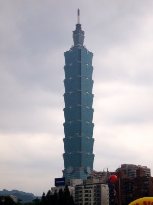 Taipei 101 -- shaped like a bamboo shoot
