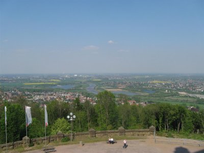 Uitzicht over de Weser en Minden