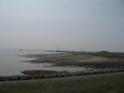 Terugblik op haven van Schiermonnikoog