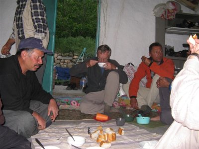 Diner bij eerste kamp