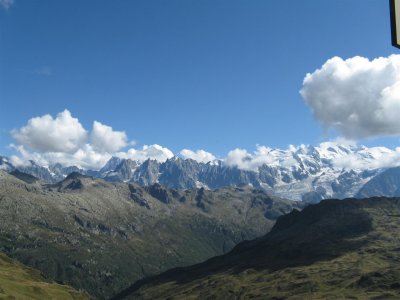 Zicht op Mont Blanc