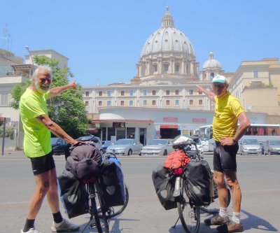 Fietstocht van André en Willem naar Rome