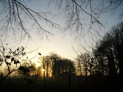 zonsondergang bij Putten