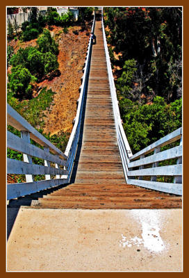 Footbridge over a canyon