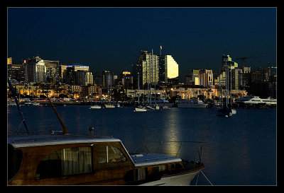 Night Falls in San Diego Harbor