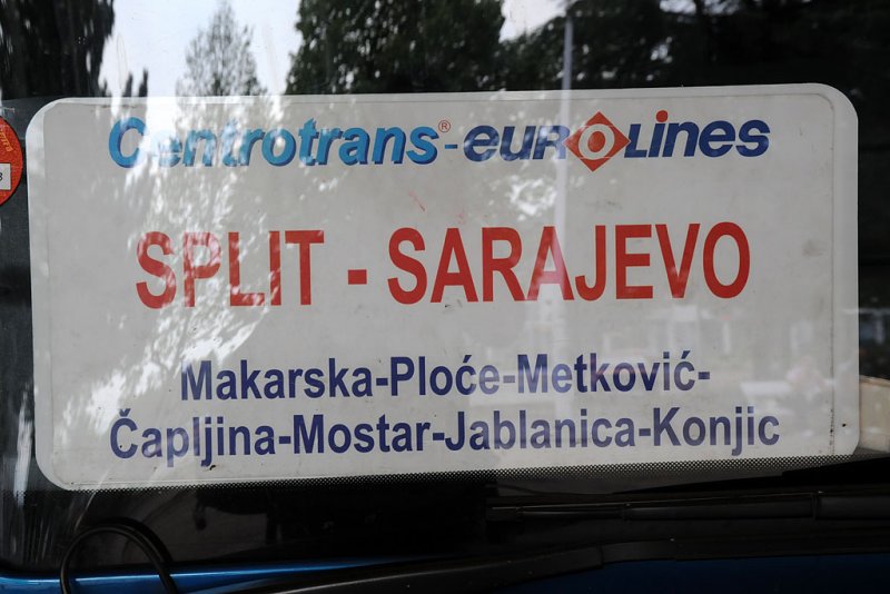 Bus from Split to Mostar