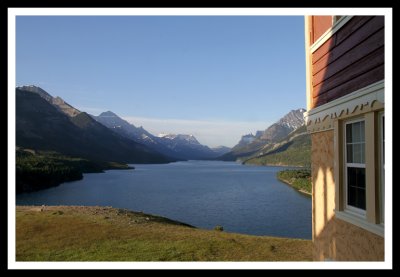 Waterton Lakes and Hotel Window