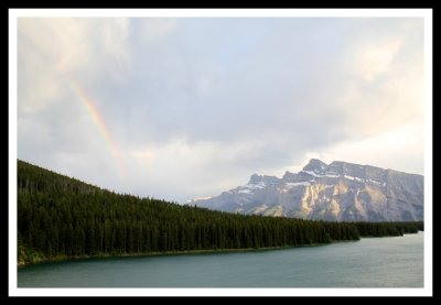 Rainbow and Mount Rundle