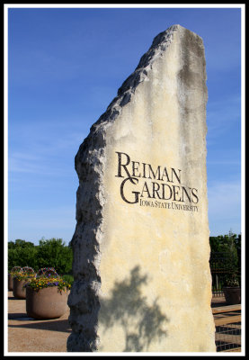 Rieman Sign and Row of Planters
