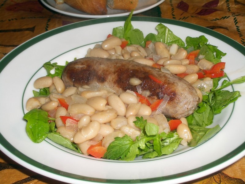 Sausages with Cannellini Beans