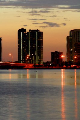 dusk on biscayne bay