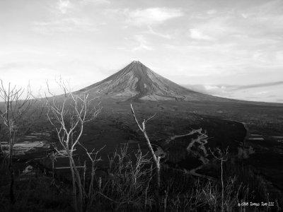 Mt. Mayon in B&W