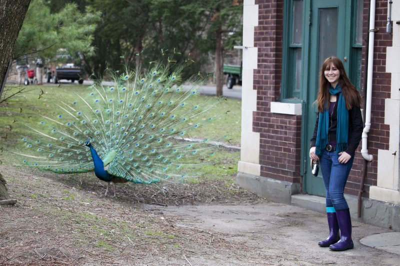 Julia and the Peacock.