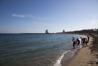 Beach at Barceloneta.