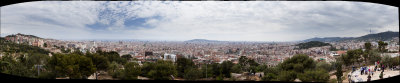 Panorama of Barcelona from Park Gell.