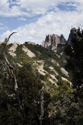 Rock formations above Montserrat.