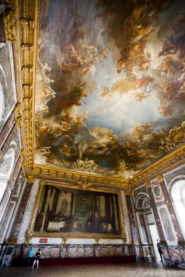 Intricate ceiling paintings.