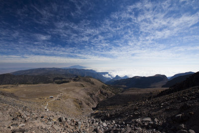 First rest, the hut below.