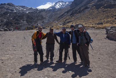 Success!!  L->R: Chris, Oso, Javier, Me, Steven.