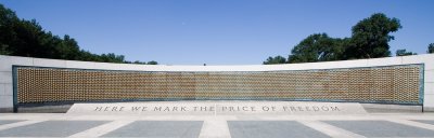 The wall in the WW2 Memorial.
