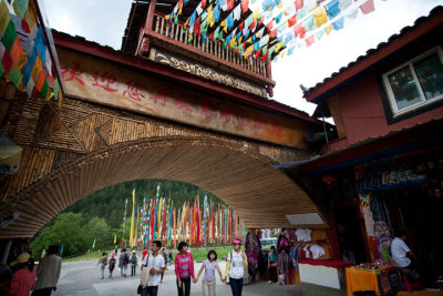 Tibetian village in Jiuzhaigou