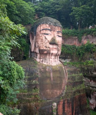 Giant Buddha in Mishan outside Chengdu