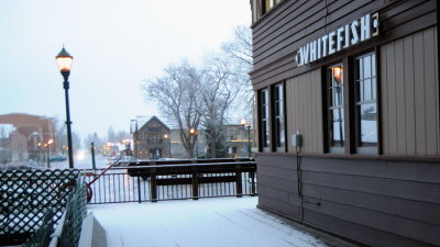 Snowy downtown Whitefish