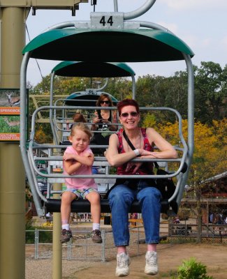 Little Dunkin on the sky ride