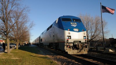 Fine Winter Morning Amtrak Arrives