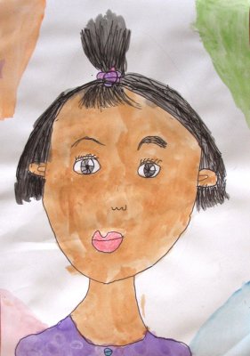self-portrait, Ashani, age:6