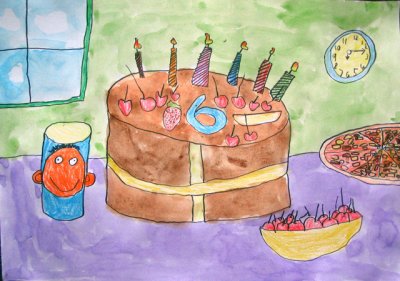 birthday cake, Franz, age:6