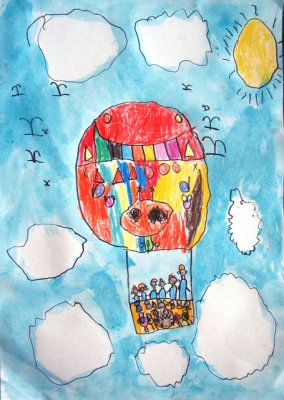 hot air balloon, Thomas, age:5