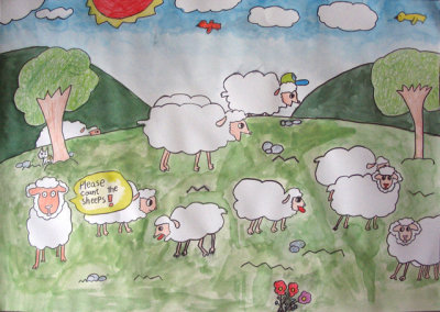 please count the sheeps, Chen Yi, age:9