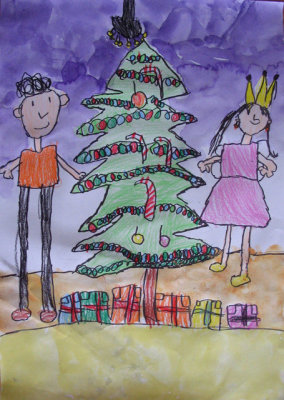 Christmas tree, Jane, age:4