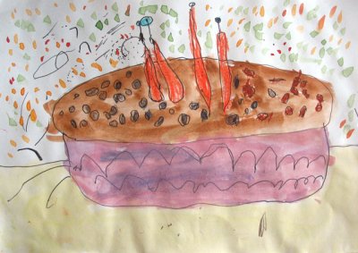 birthday cake, Kyden, age:4