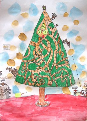 Christmas tree, Tony Yu, age:8