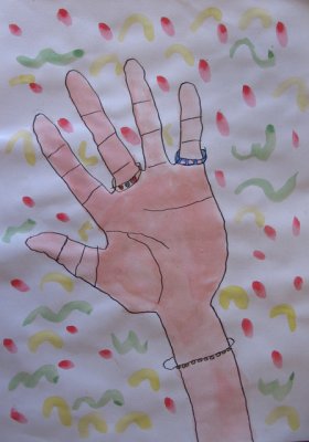 my hand, Ashani, age:6.5