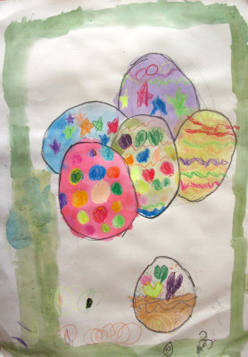 Easter Eggs, Christina, age:4.5