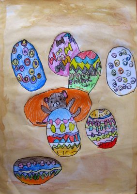 Easter Eggs, Elaine, age:4.5